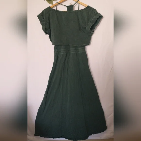 Anthropologie Daily Practice 2 Piece Elegant Green Women's Dress Small - Picture 7 of 10